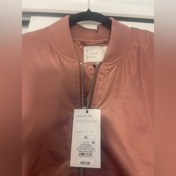 NWT A New Day Blush pink bomber jacket. - Picture 4 of 7